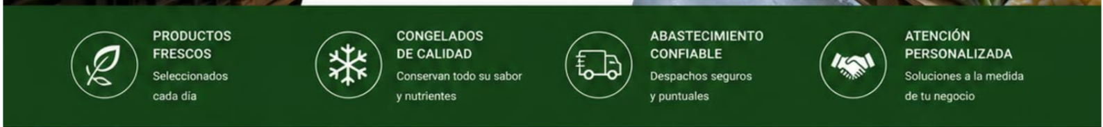 Productos frescos, congelados de calidad, abastecimiento confiable y atención personalizada